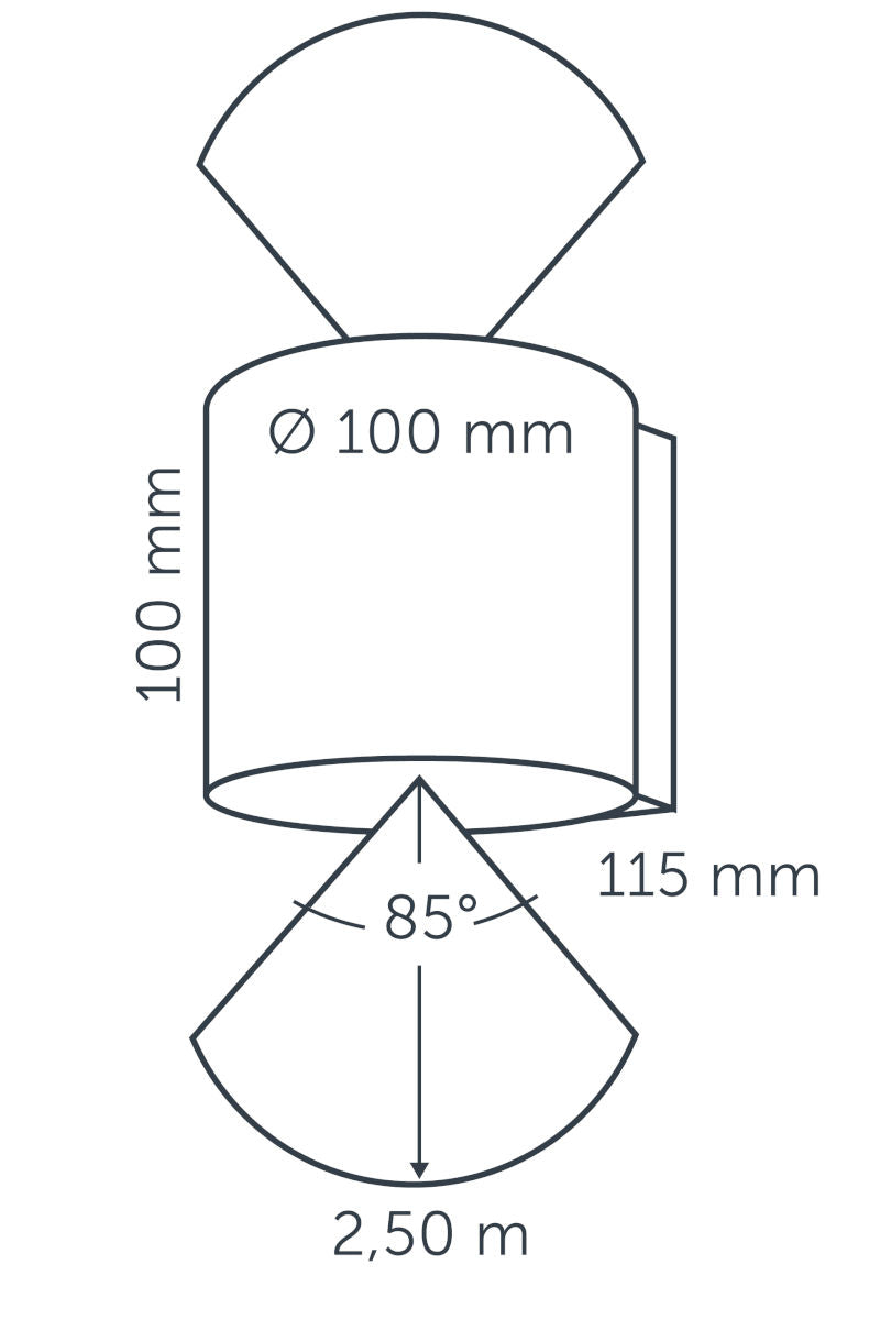 IN-LITE® HALO UP/DOWN Black - 12v Garden Wall Light