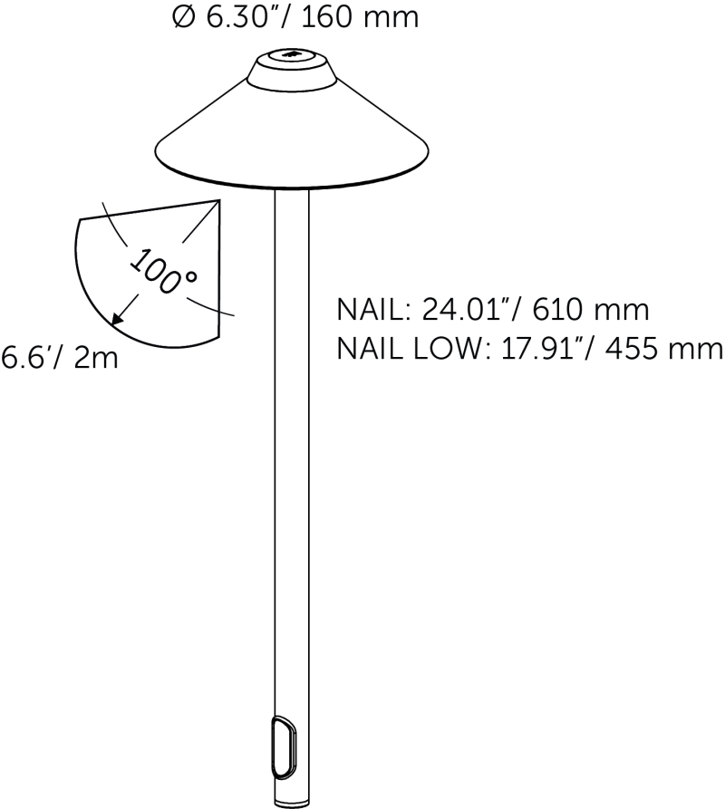 IN-LITE® NAIL Mushroom Lights - 12v Pathway & Planting Light