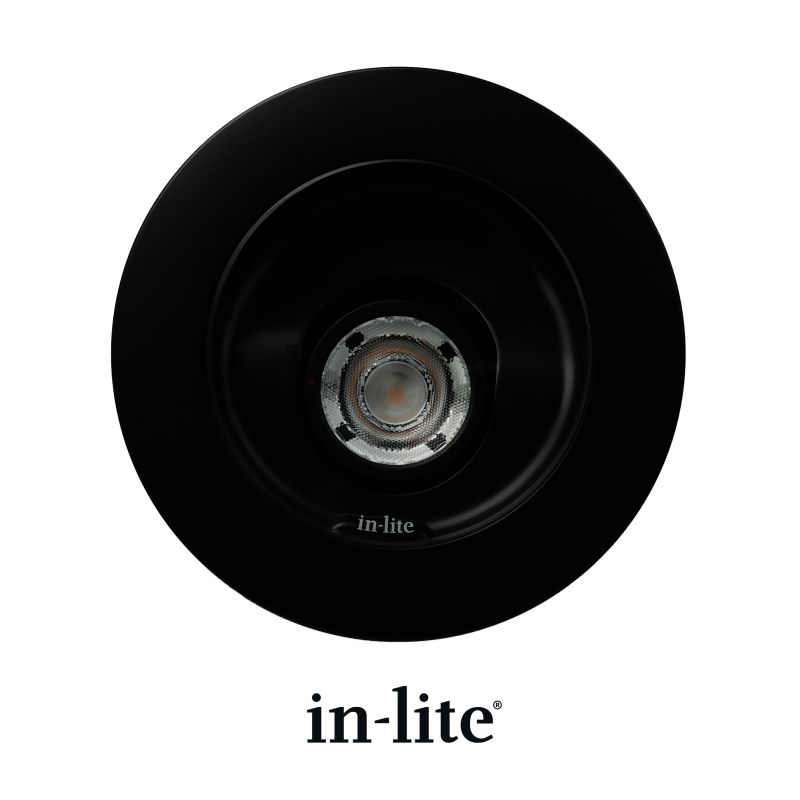 IN-LITE® BIG NERO (Ø170mm bezel) - 12v Tilting Recessed Garden Light