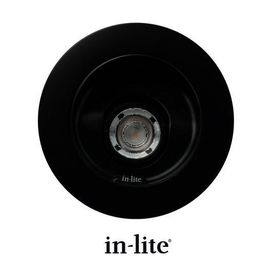 IN-LITE® BIG NERO (Ø170mm bezel) - 12v Tilting Recessed Garden Light