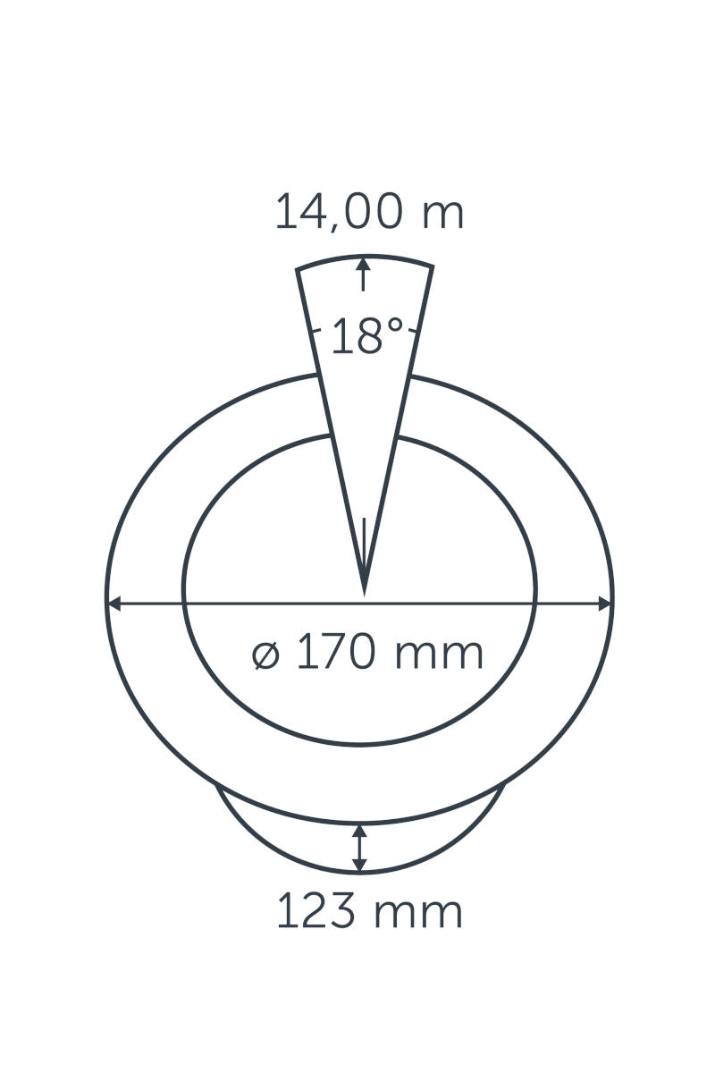 IN-LITE® BIG NERO NARROW (Ø170mm bezel) - 12v Tilting Recessed Garden Light