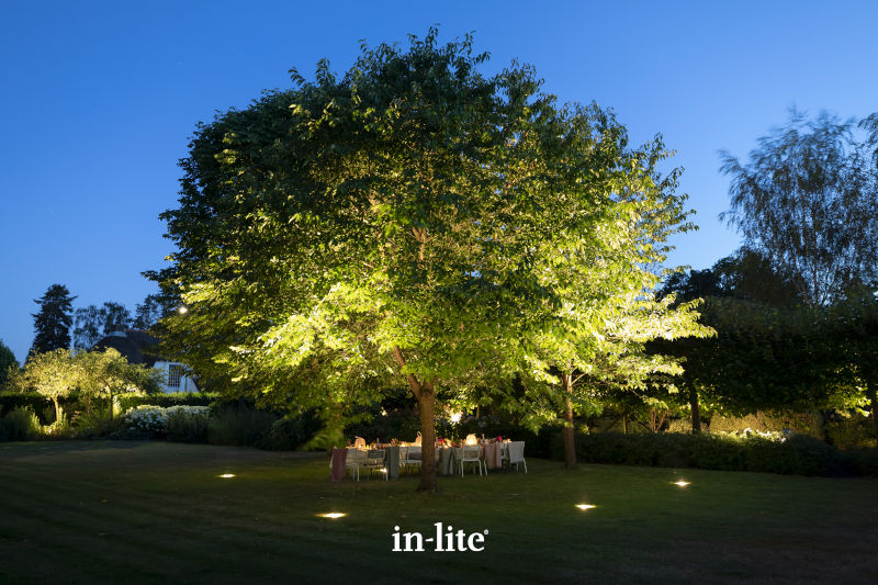 IN-LITE® BIG NERO (Ø170mm bezel) - 12v Tilting Recessed Garden Light