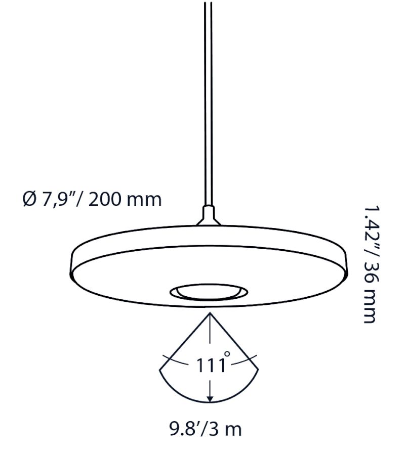 IN-LITE® DISC PENDANT - 12v Single Decorative Hanging Light