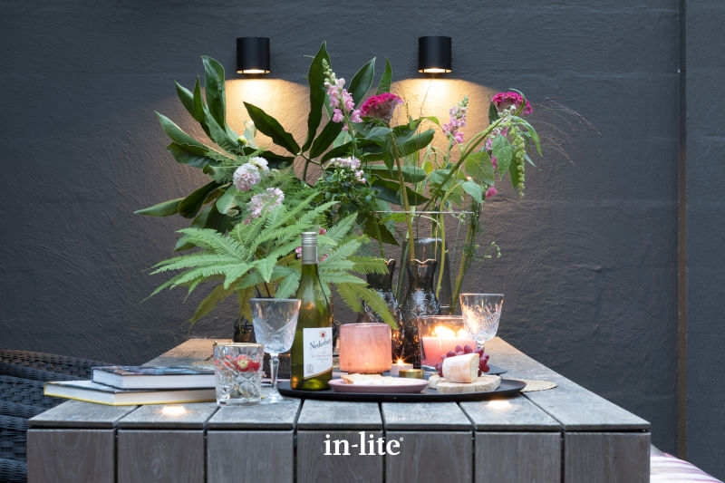 IN-LITE® HALO DOWN Black - 12v Garden Wall Light