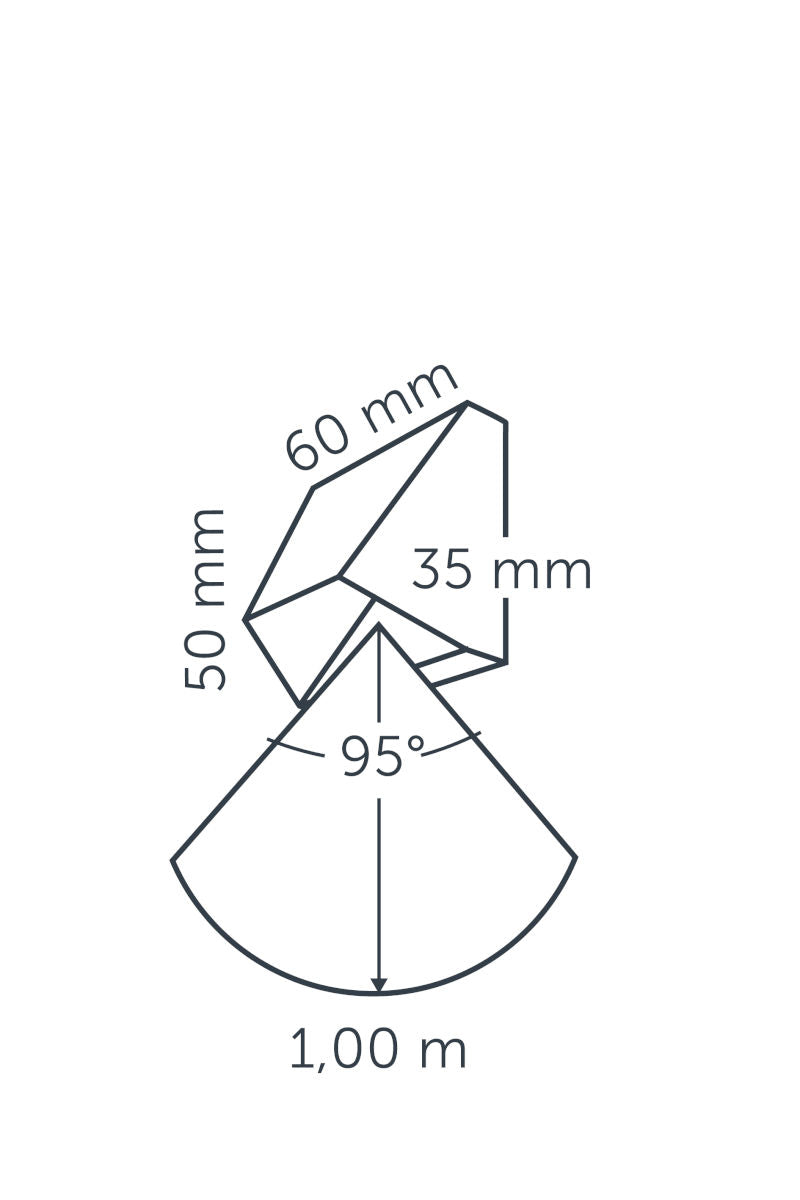 IN-LITE® MINI WEDGE Dark Grey - 12v Garden Wall Light