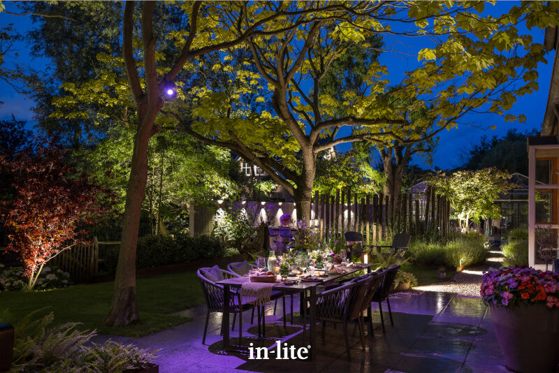 IN-LITE® SMART SCOPE TONE colour change spike spot - 12v RGBW Garden Spotlight