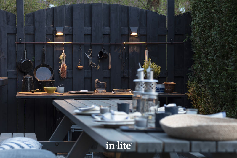 IN-LITE® WEDGE Dark Grey - 12v Garden Wall Light