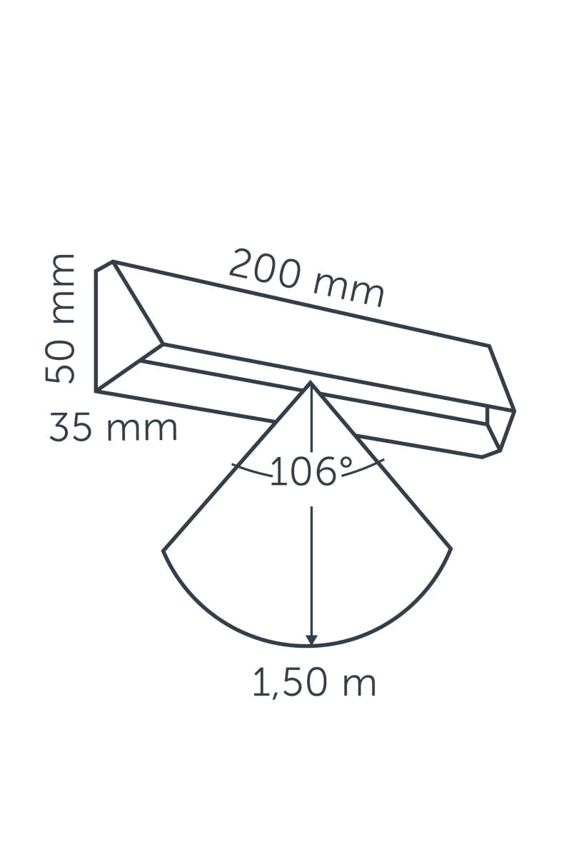 IN-LITE® WEDGE SLIM Dark Grey - 12v Garden Wall Light