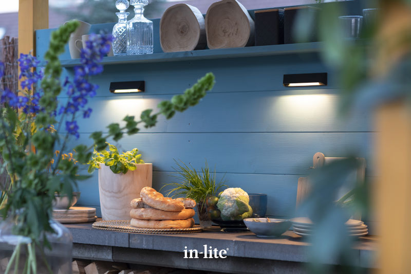 IN-LITE® WEDGE SLIM Dark Grey - 12v Garden Wall Light