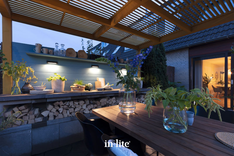 IN-LITE® WEDGE SLIM Dark Grey - 12v Garden Wall Light